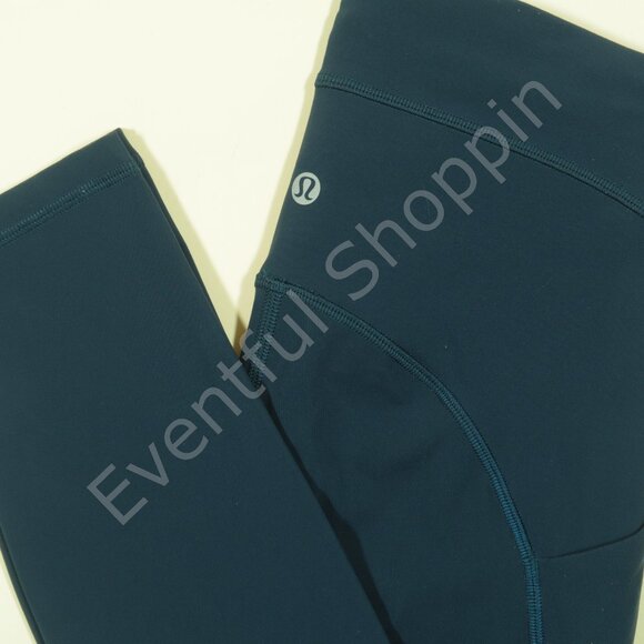 Lululemon Power Thru High Rise Tight Womens 4 Green Jasper Leggings - Picture 1 of 6